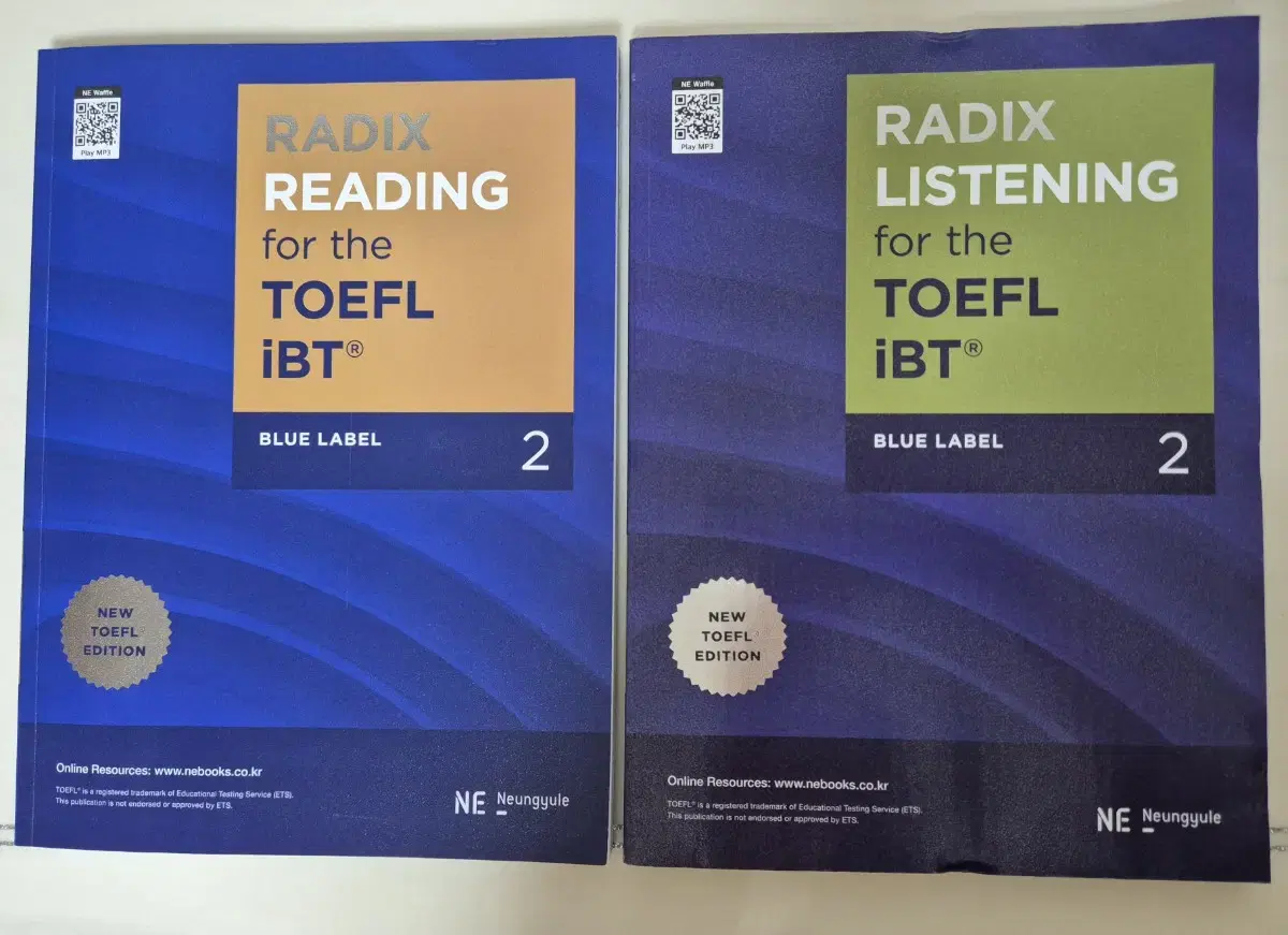 RADIX 리딩, 리스닝 TOEFL IBT BLUE LABEL 2권세트